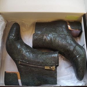 DKNY Crosbi Python Heeled Ankle Boots